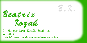 beatrix kozak business card